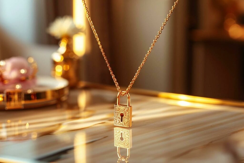 Collier cadenas : le bijou tendance pour sécuriser votre style et vos secrets avec élégance