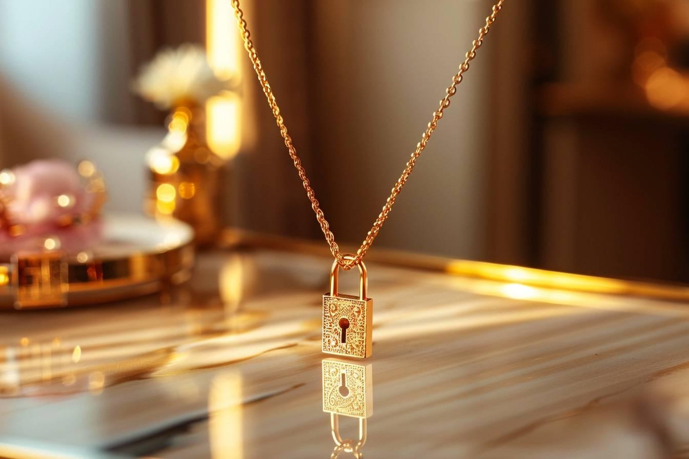 Collier cadenas : le bijou tendance pour sécuriser votre style et vos secrets avec élégance