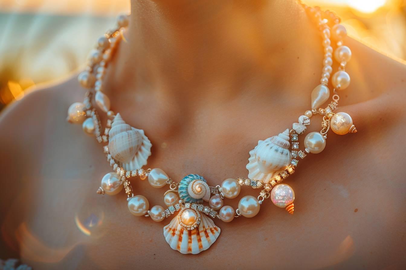 Collier coquillage : tendance bijou de plage pour un look estival chic et naturel