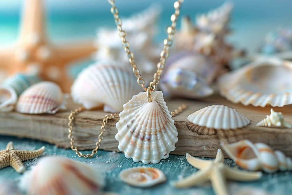 Collier coquillage : tendance bijou de plage pour un look estival chic et naturel