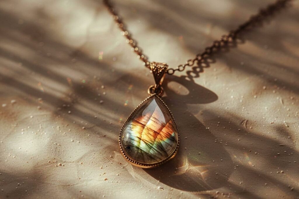 Collier labradorite : pierre naturelle pour bijou élégant et mystique - Découvrez nos modèles uniques