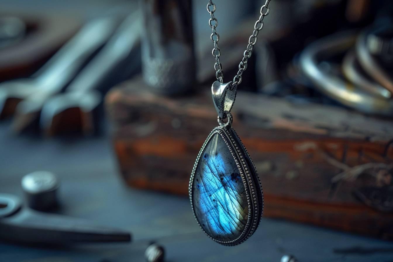 Collier labradorite : pierre naturelle pour bijou élégant et mystique - Découvrez nos modèles uniques