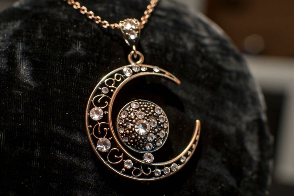 Découvrez notre superbe collection de pendentifs lune : bijoux célestes pour illuminer votre style